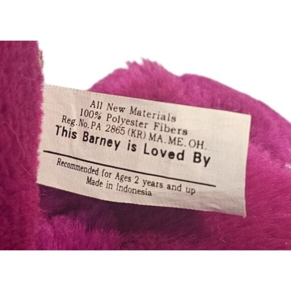 Barney Dinosaur Plush 1992 Lyons Group Purple Stuffed Animal Toy 13" Vintage - Picture 11 of 11